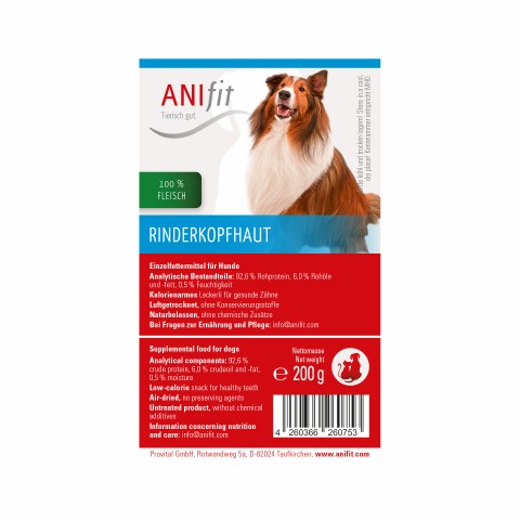 Hund Snacks Rinderkopfhaut 200g 1 Stück -3- Anifit